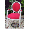2 CHAISES MEDAILLON AVEC  ACCOUDOIRS - Ceruse Blanc et 12 Couleurs disponibles