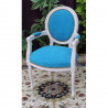2 CHAISES MEDAILLON AVEC  ACCOUDOIRS - Ceruse Blanc et 12 Couleurs disponibles