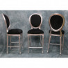 LOT 3 CHAISES MEDAILLON DE BARLot 3 Chaises Hautes de Bar Médaillon de Style Louis XVI - Hauteur d'assise 71cm.