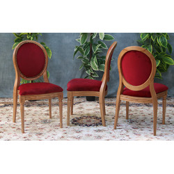 LOT 12 CHAISES MEDAILLON EMPILABLES