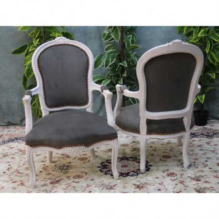 Lot 2 petits Fauteuils Cabriolet Style Louis XV
