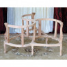 Fauteuil Indiscret 3 places de Style Louis XV
