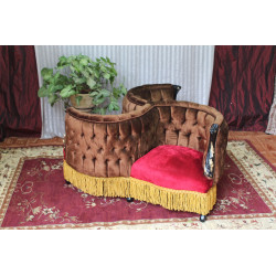 Fauteuil Indiscret 3 places de Style Louis XV
