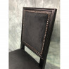 LOT 8 CHAISES JACOB DONT 2 AVEC ACCOUDOIRS - Laqué noir - Velours noir - "PROMO STOCK -20%"