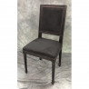LOT 8 CHAISES JACOB DONT 2 AVEC ACCOUDOIRS - Laqué noir - Velours noir - "PROMO STOCK -20%"