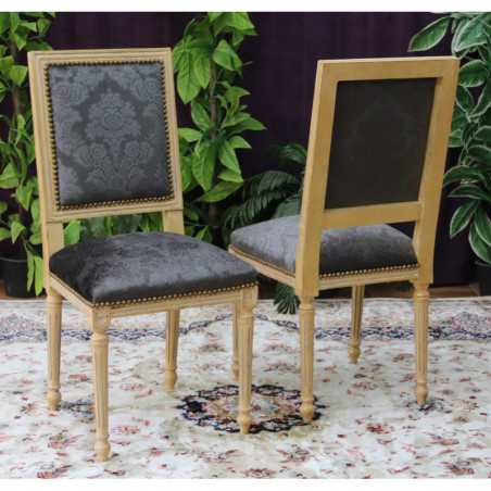 LOT 6 CHAISES JACOB - Patine Feuille d'or blanc - PROMO !